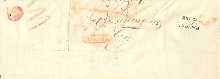 Lettre Cover Italie Italia Trieste Parma  — Rückseite