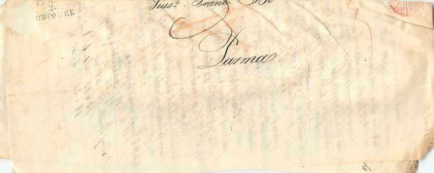 Lettre Cover 1821 Trieste — Rückseite