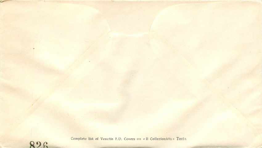 Lettre Cover Italia AMG FTT Fiera del Levante 1952 — Rückseite