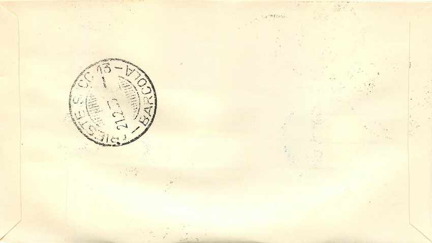 Lettre Cover Italia AMG FTT  FDC 1953 Antonello del Messina — Rückseite