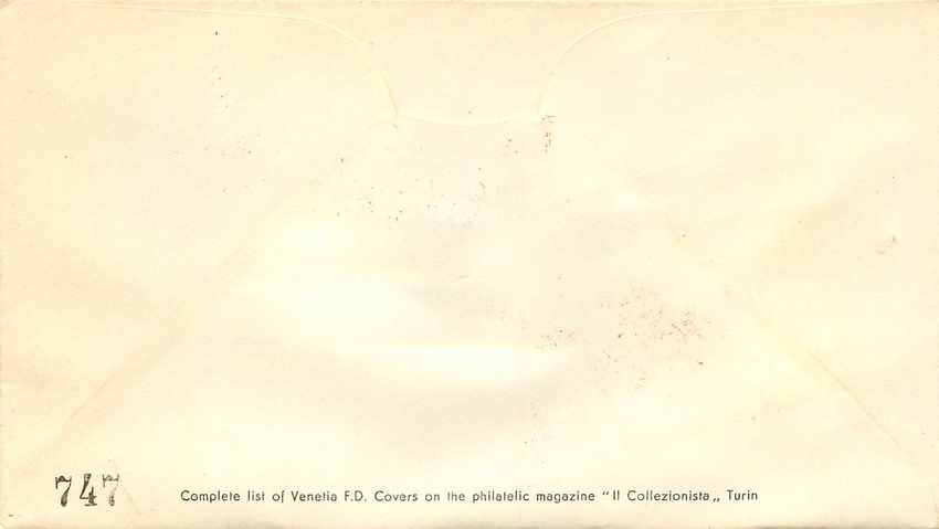 Lettre Cover Italia AMG FTT FDC  1953 Automobile  — Rückseite