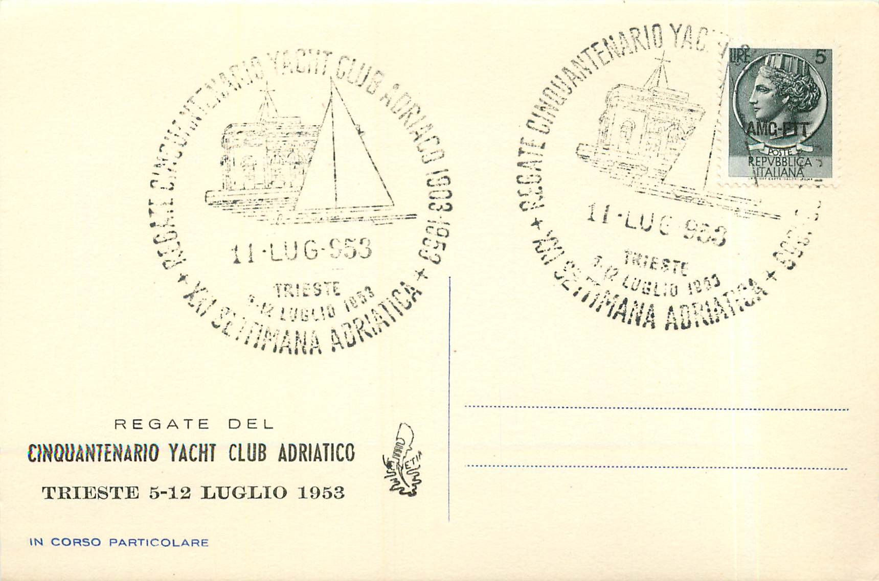 Regate del Cinquantenario Yacht Club Adriatico — Trieste — 1953