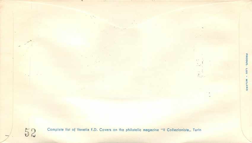 Lettre Cover Italia AMG FTT Trieste 1954 — Rückseite