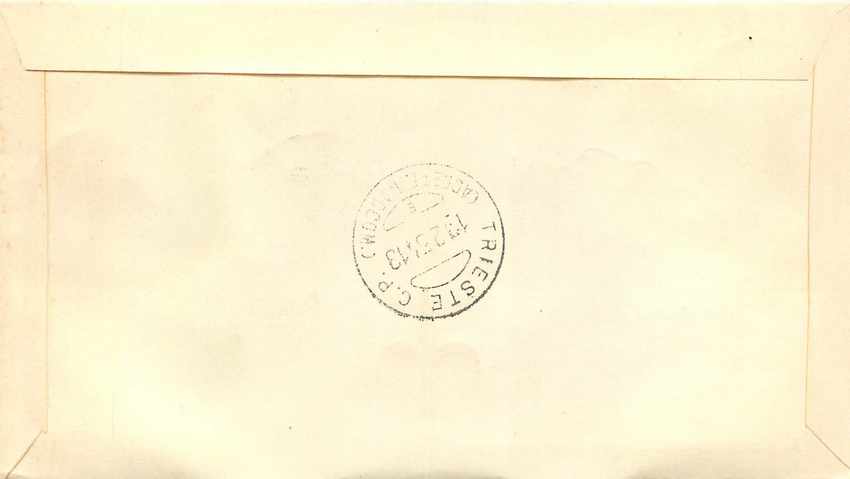 Lettre Cover Italia Italie  AMG FTT 1954 — Rückseite