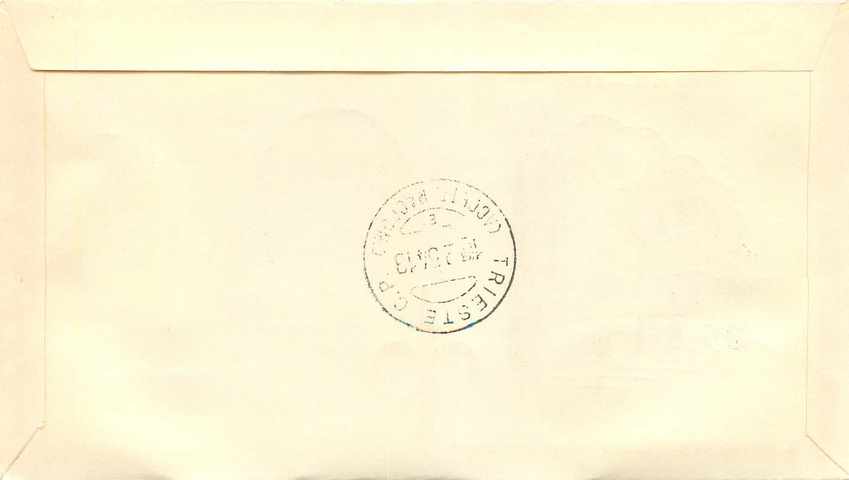 Lettre Cover Italia Italie  AMG FTT 1954 — Rückseite