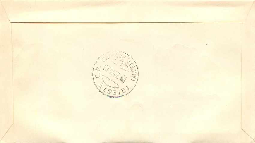 Lettre Cover Italia Italie  AMG FTT 1954 — Rückseite