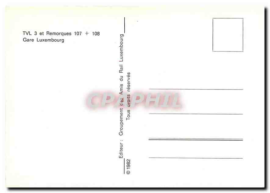 CPM TVL et Remorques Gare Luxembourg  — Rückseite