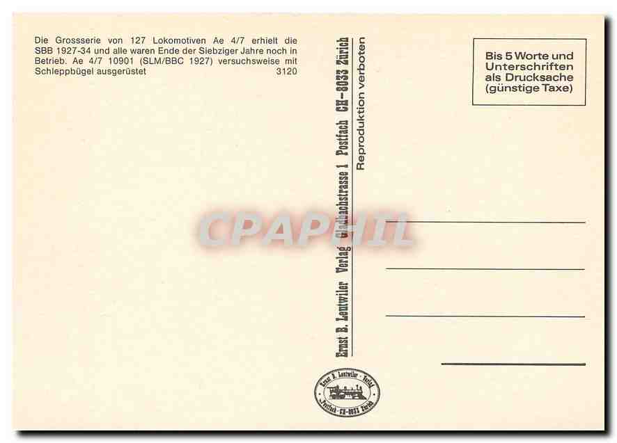 CPM Die Grossserie von 127 Lokomotive  — Verso