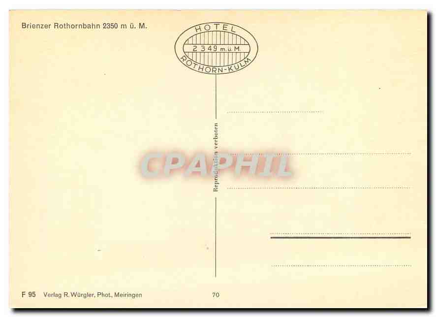 CPM Brienzer Rothornbahn  — Rückseite
