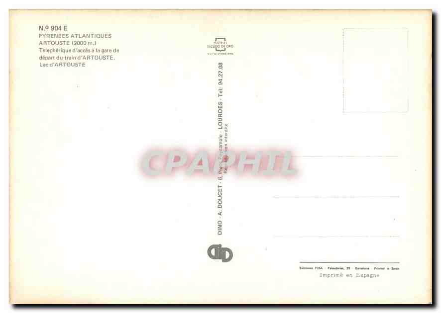 CPM Pyrenees Atlantiques Artouste Telepherique d'access a la gare de depart du train  — Back