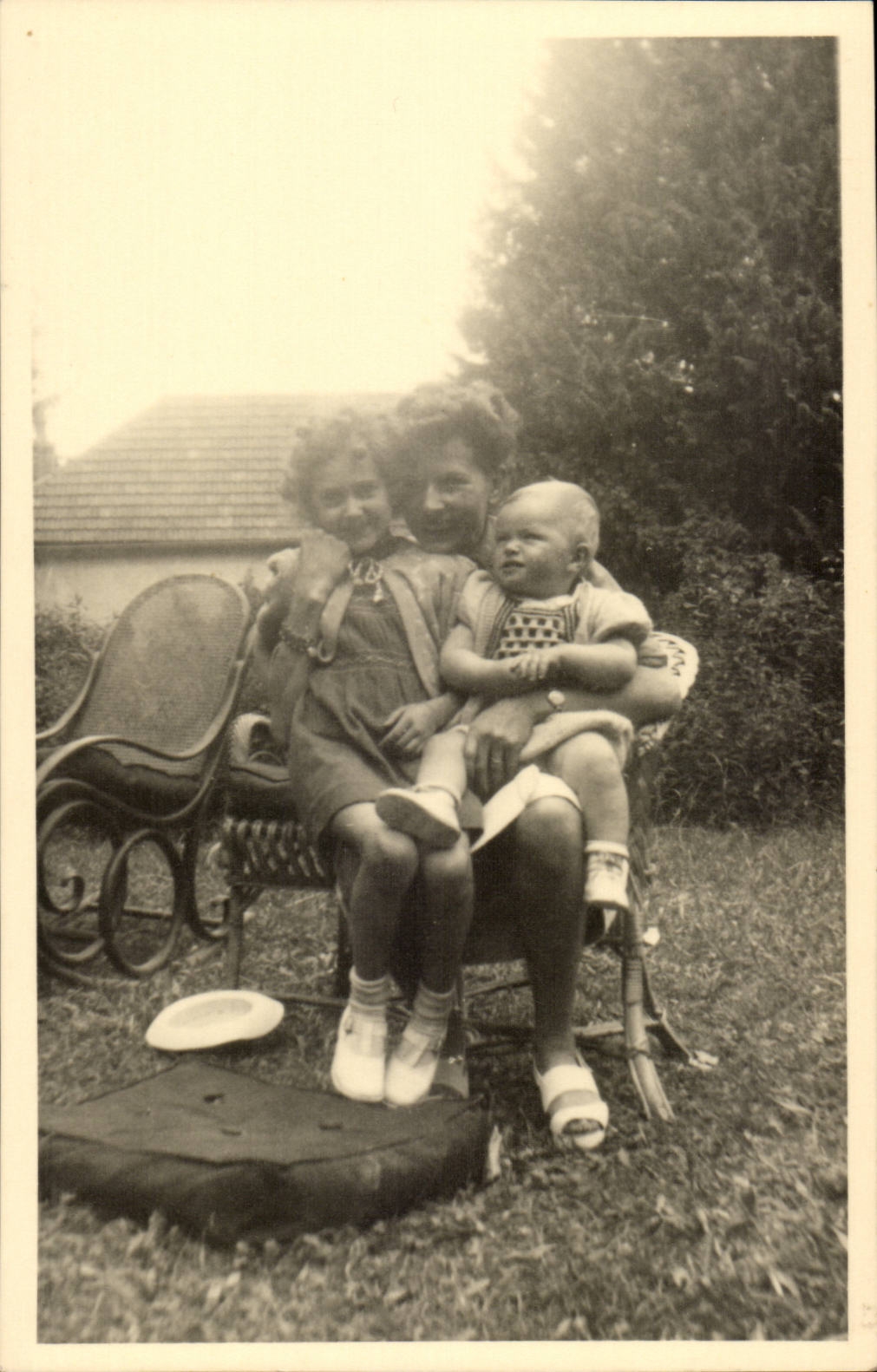 Carte Photo CPA Femme Enfant bebe