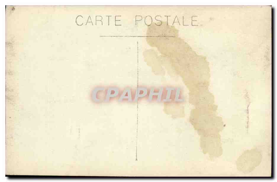 Carte Photo CPA plage Enfants Chateau de sable — Verso