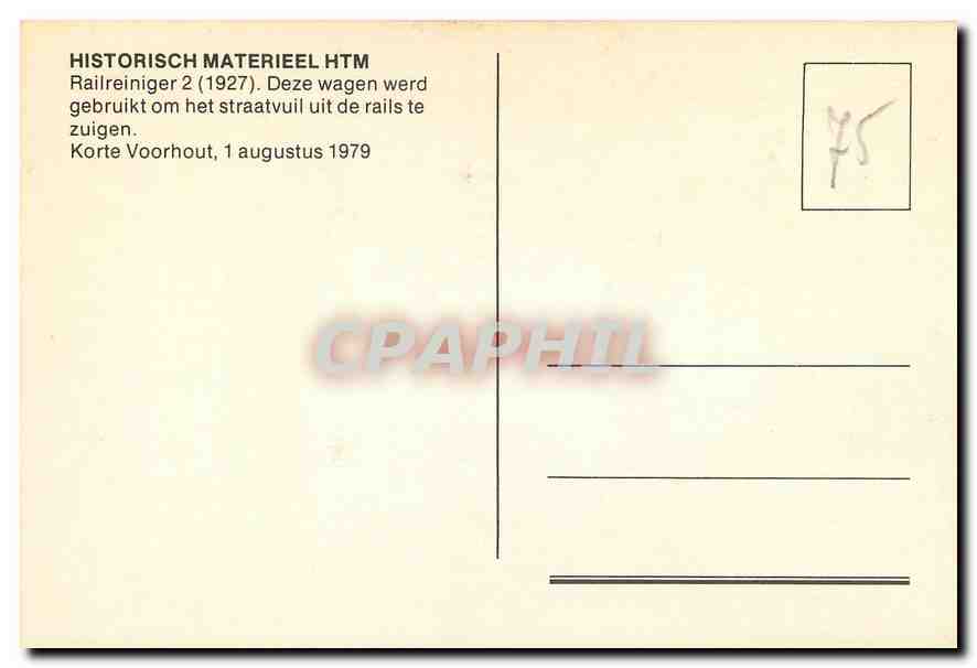 CPM Historiech Materieel Railreiniger 2 — Verso
