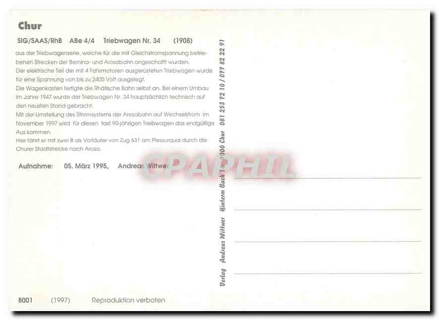 CPM Chur  SIG SAAS Rhb ABE 4 4 — Rückseite