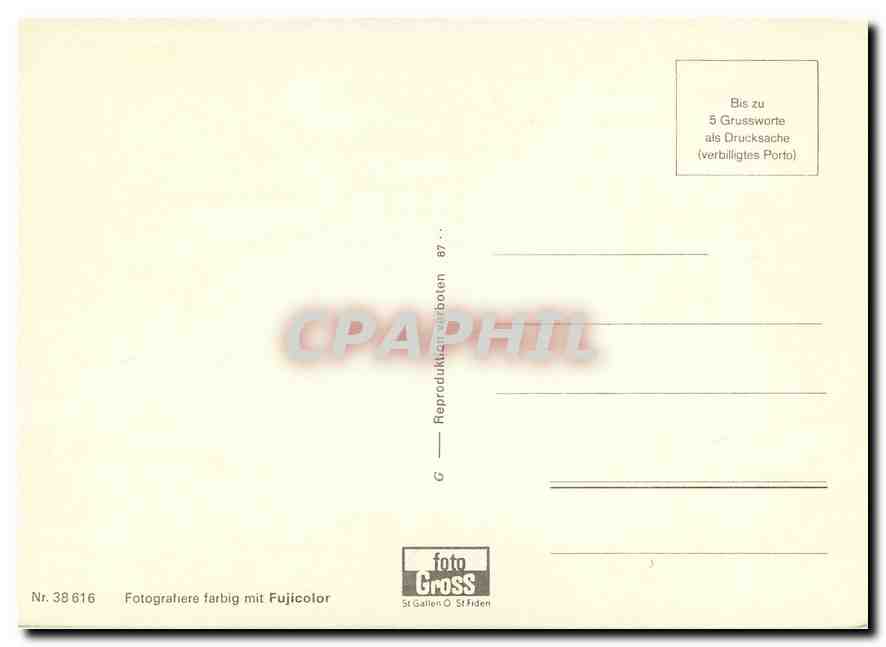 CPM Bahnhof Herisau  — Rückseite