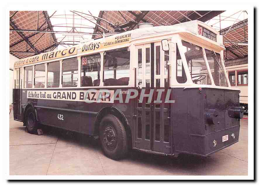 CPM Trolleybus 432 1932 Liege Grand Bazar