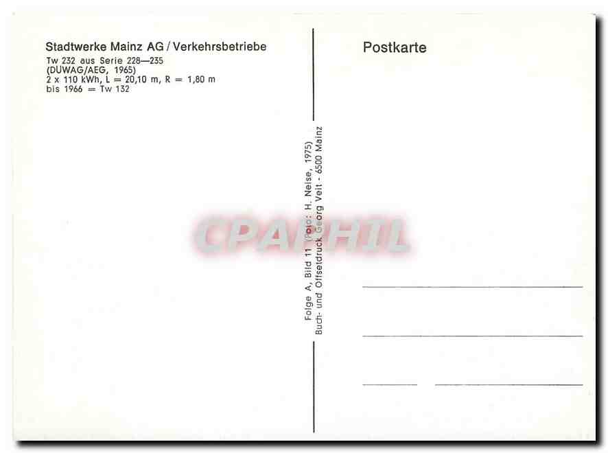 CPM Stadtwerke Mainz AG Verkehrsbetriebe  — Verso