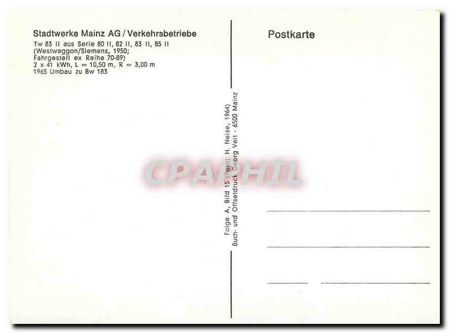 CPM Stadtwerke Mainz AG Verkehrsbetriebe  — Verso