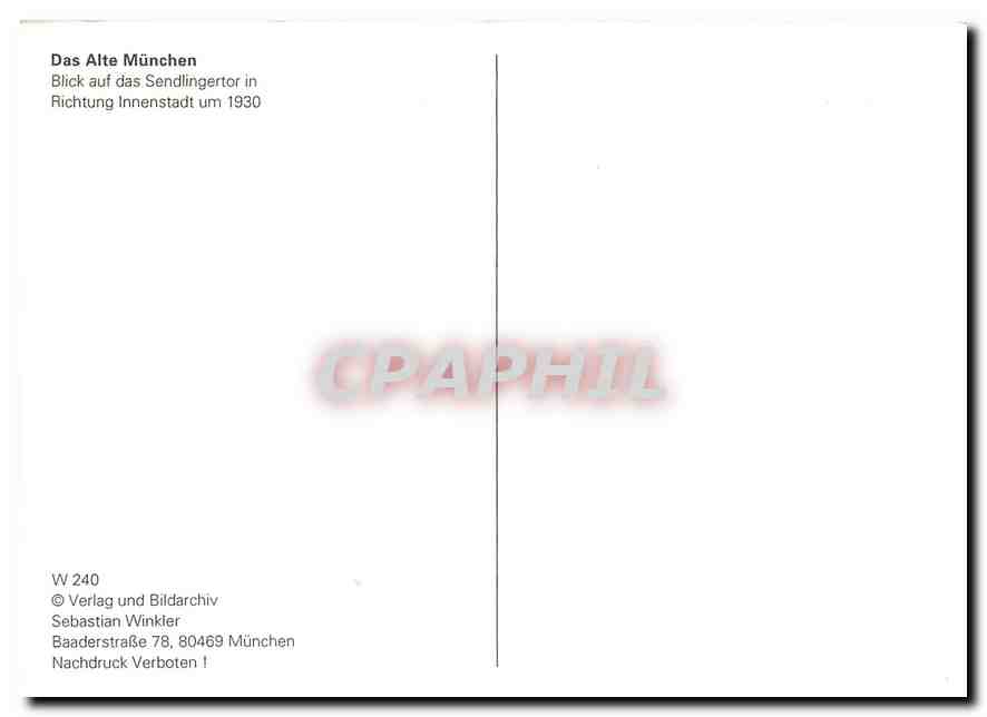 CPM Das Alte Munchen  — Rückseite