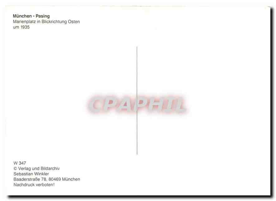 CPM Munchen Pasing Marienplatz  — Verso