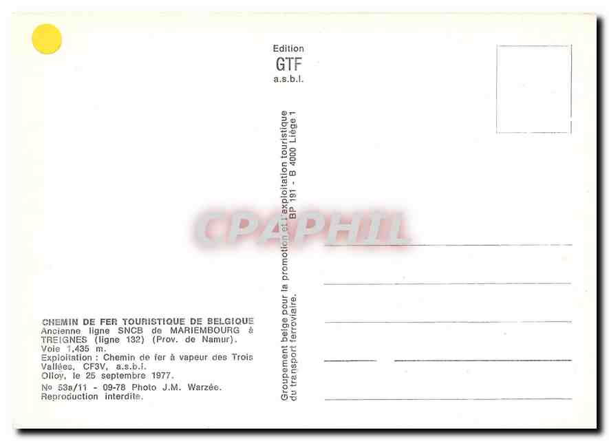 CPM Mariembourg Treignes Namur — Rückseite