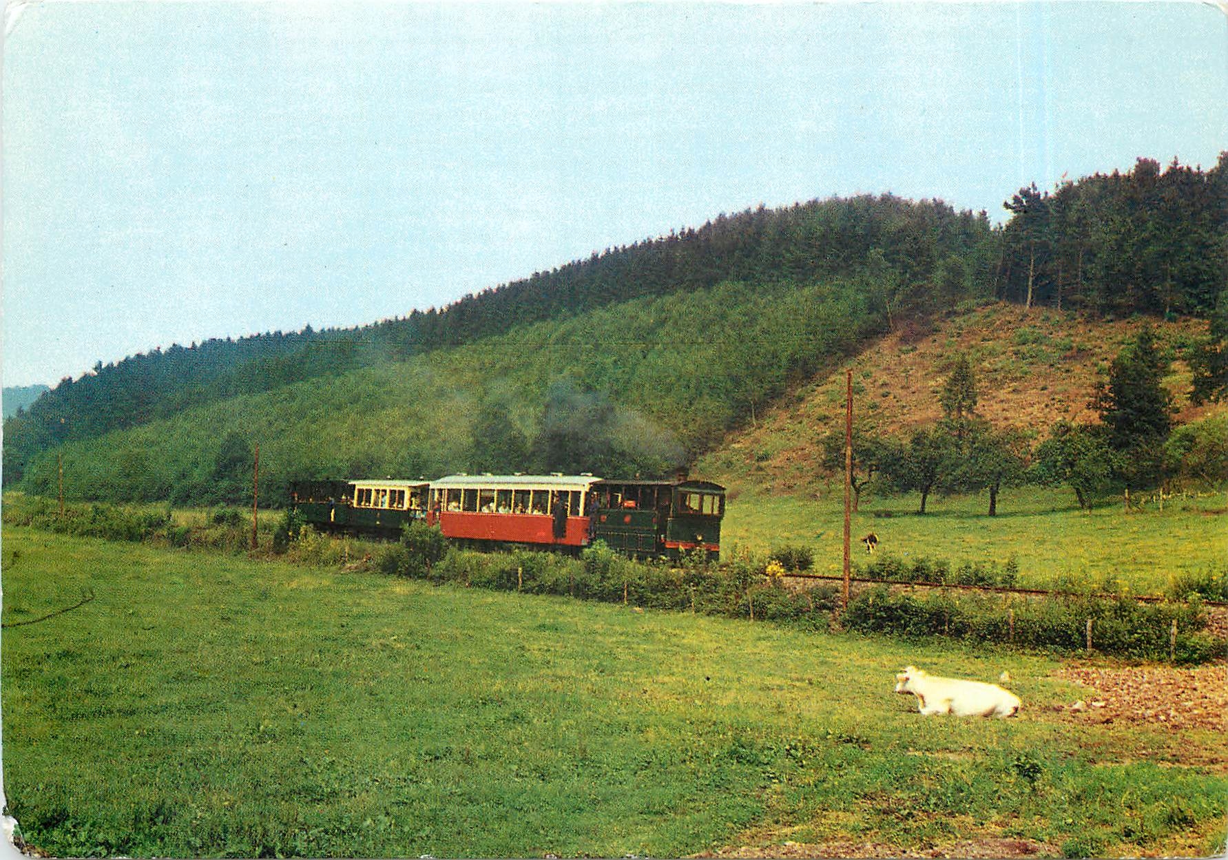 CPM Tramway Touristique de l'Aisne Erezee Amonines Dochamps Ardennes Belges