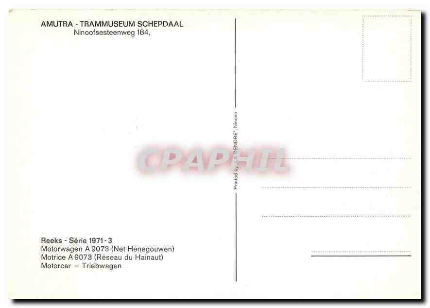 CPM Amutra Transmuseum Schepdaal  — Rückseite