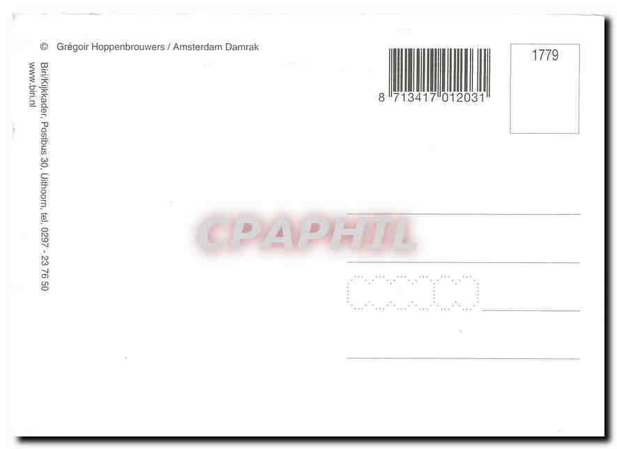 CPM Gregoir Hoppenbrouwers Amsterdam Damrak — Verso
