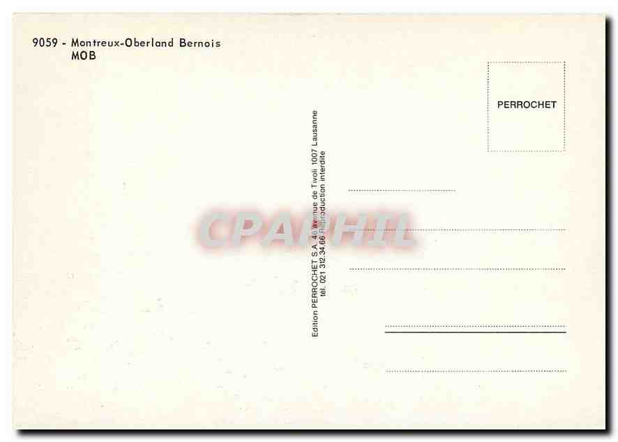 CPM Montreux Oberland Bernois MOB  — Rückseite