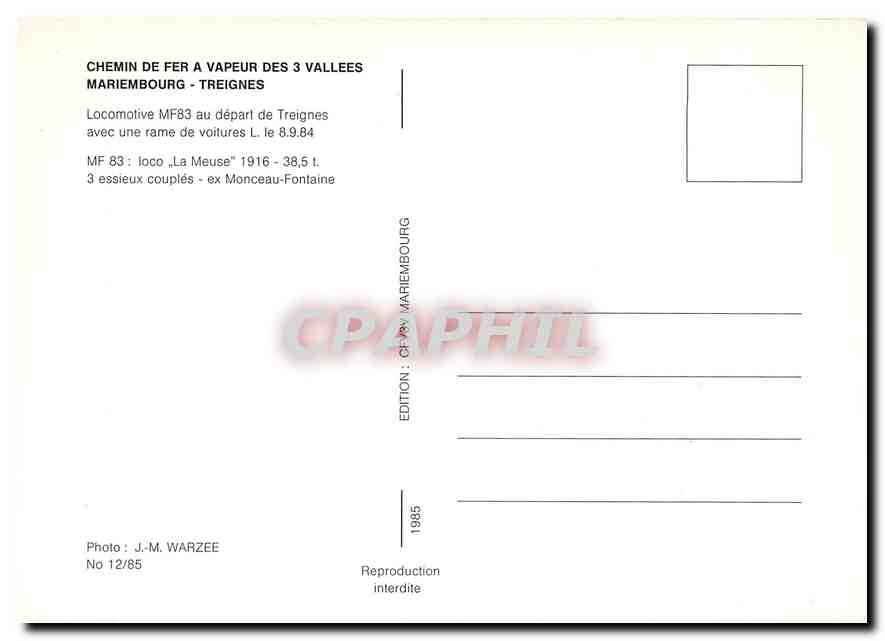 CPM Mariembourg Treignes  — Back