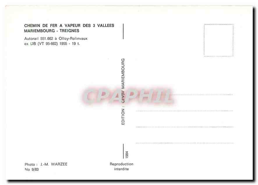 CPM Mariembourg Treignes  — Verso