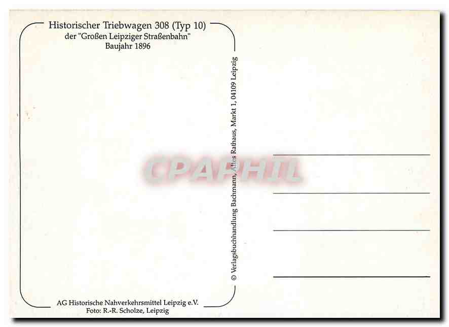 CPM Historischer Triebwagen  — Verso