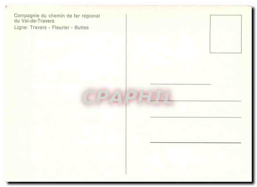 CPM Ligne Travers Fleurier Buttes  — Rückseite