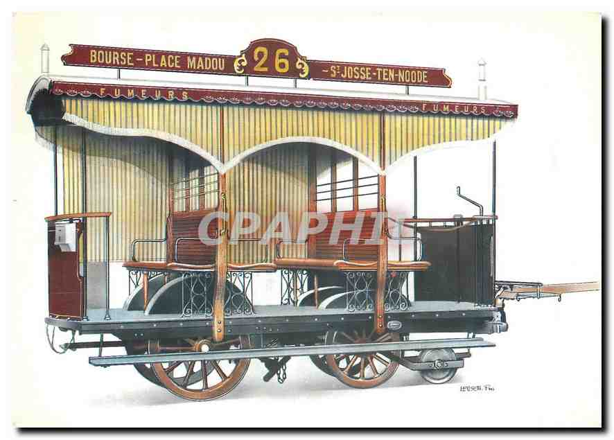 CPM Voiture vers 1870 Bourse Place Madou St Josse Ten Noode Bruxelles