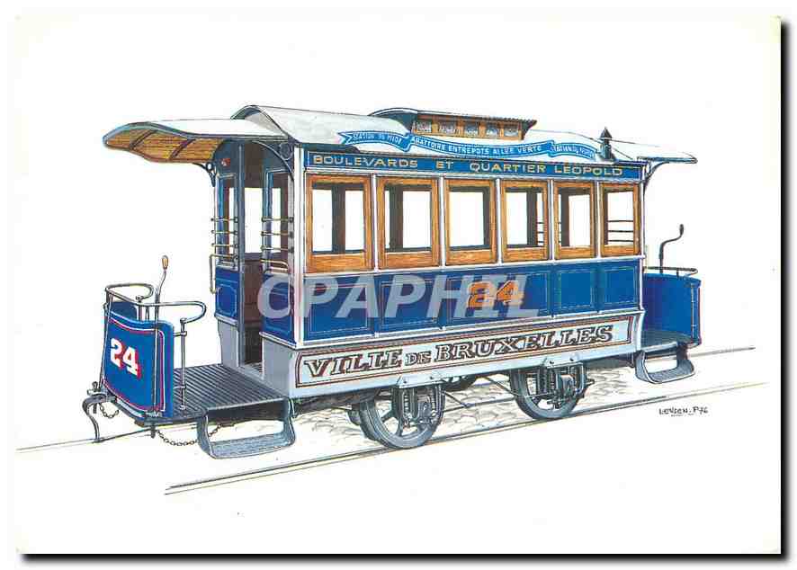 CPM Voiture vers 1872 Ville de Bruxelles Quartier Leopold