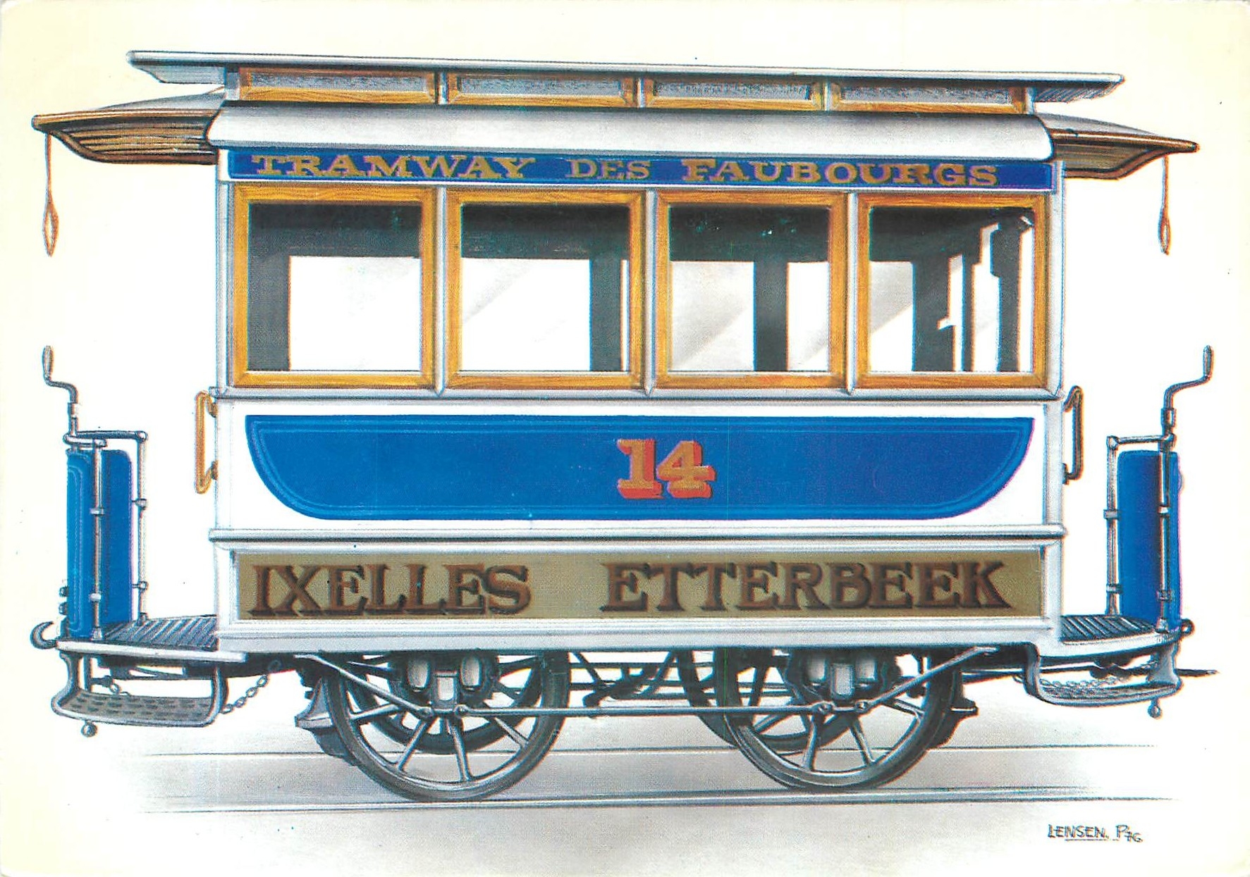 CPM Remorque de 1875 Ixelles Etterbeek Tramway des Faubourgs