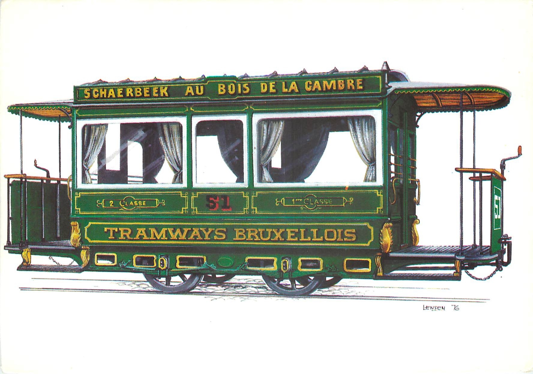 CPM Remorque de 1875 Tramways Bruxellois Schaerbeek au bois de la Cambre