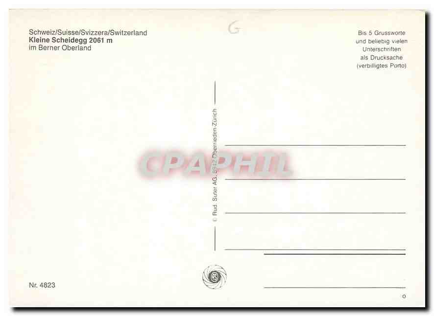CPM Kleine Scheidegg  — Rückseite