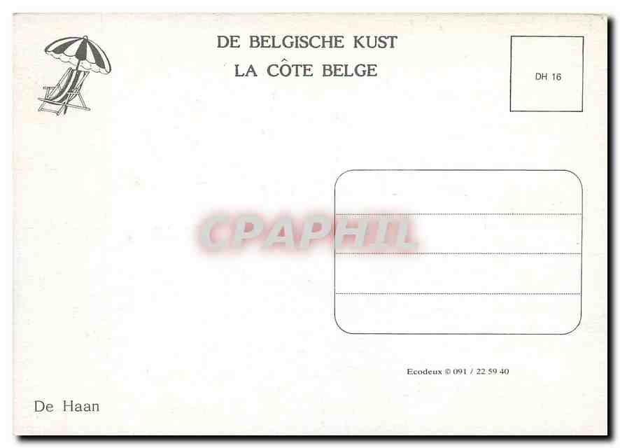CPM De Haan La Cote Belge  — Rückseite