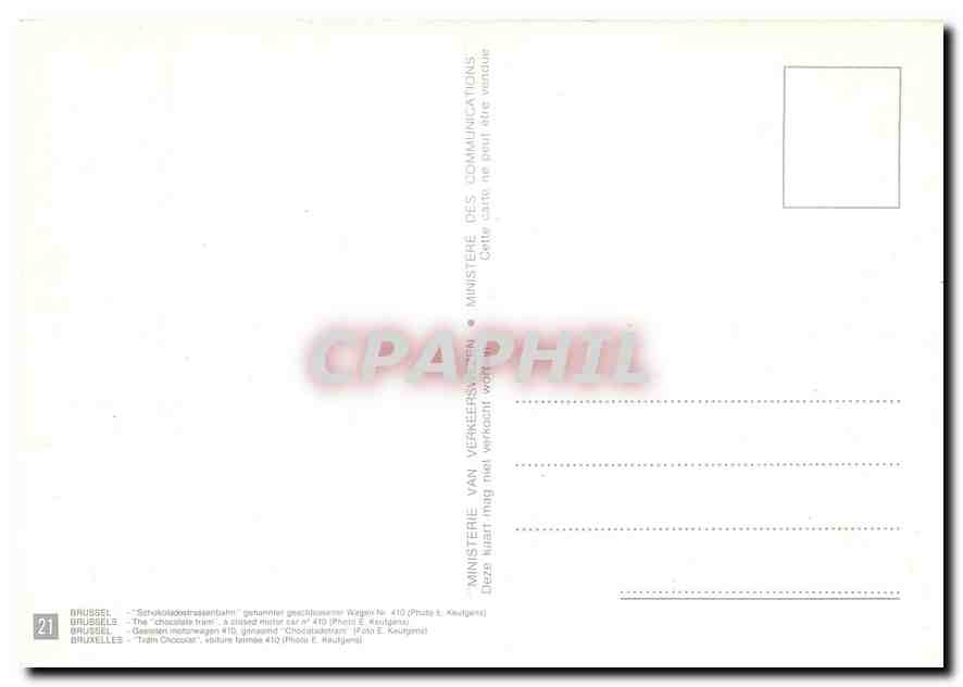 CPM Bruxelles  — Verso
