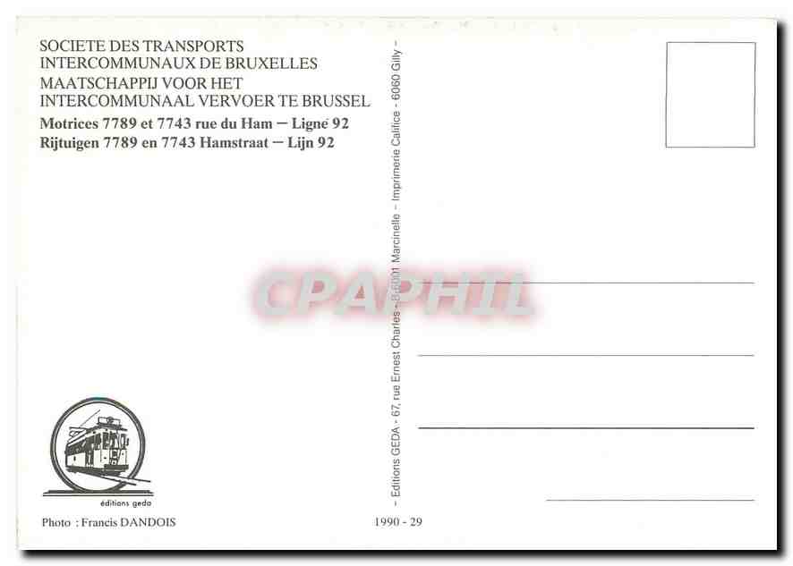 CPM Bruxelles  — Verso