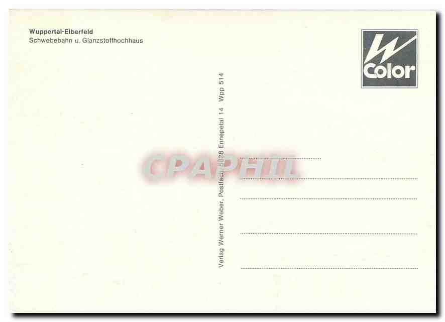 CPM Wuppertal Elberfeld  — Rückseite