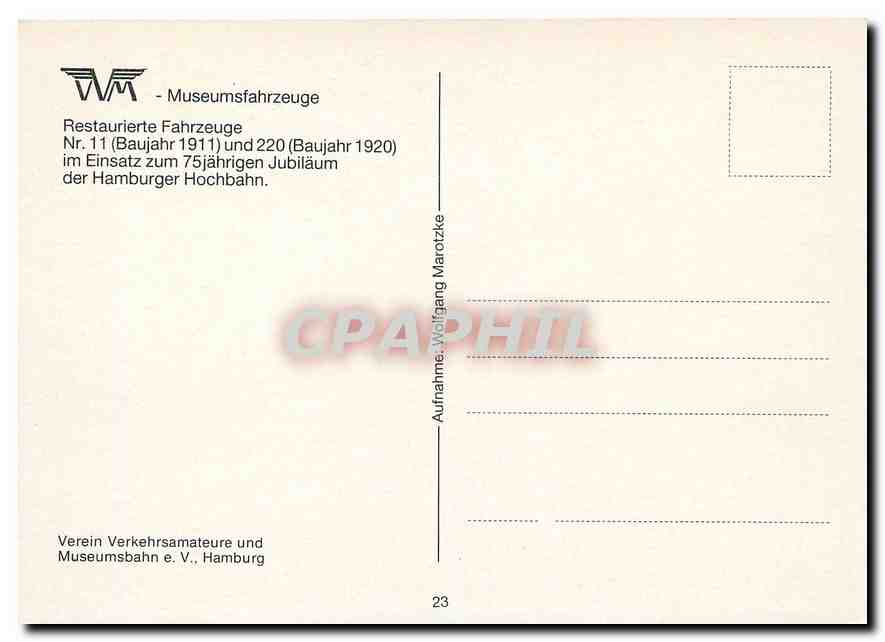 CPM Museumsfahrzeuge  — Verso