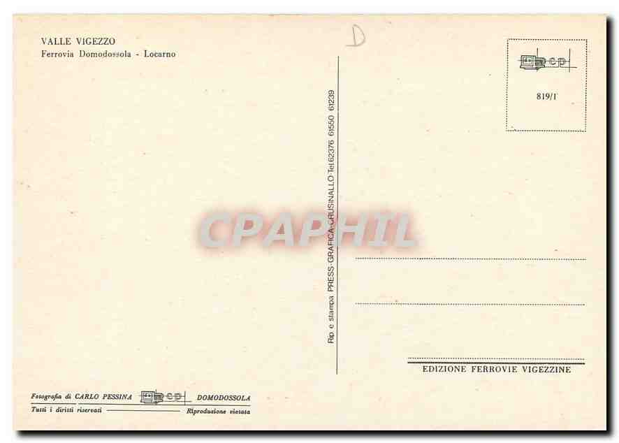 CPM Valle Vigezzo  — Rückseite