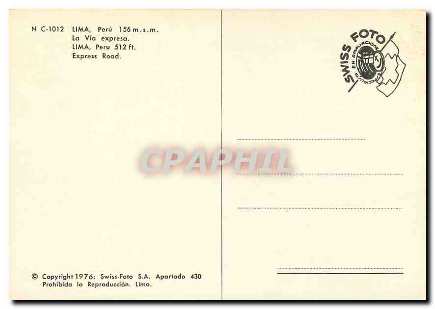 CPM Lima Peru  — Rückseite