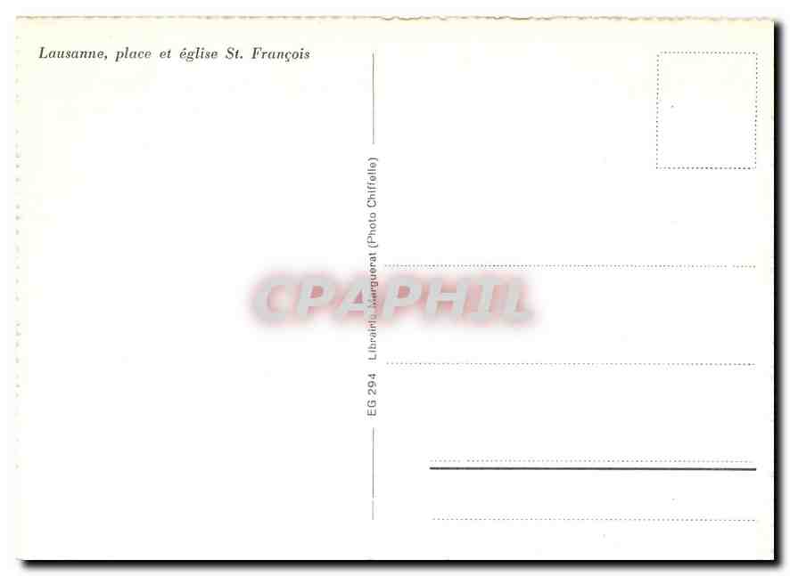 CPM Lausanne place et eglise St Francois  — Back