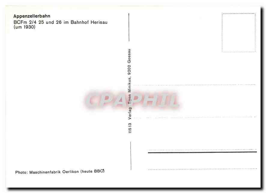 CPM Appenzellerbahn  — Verso
