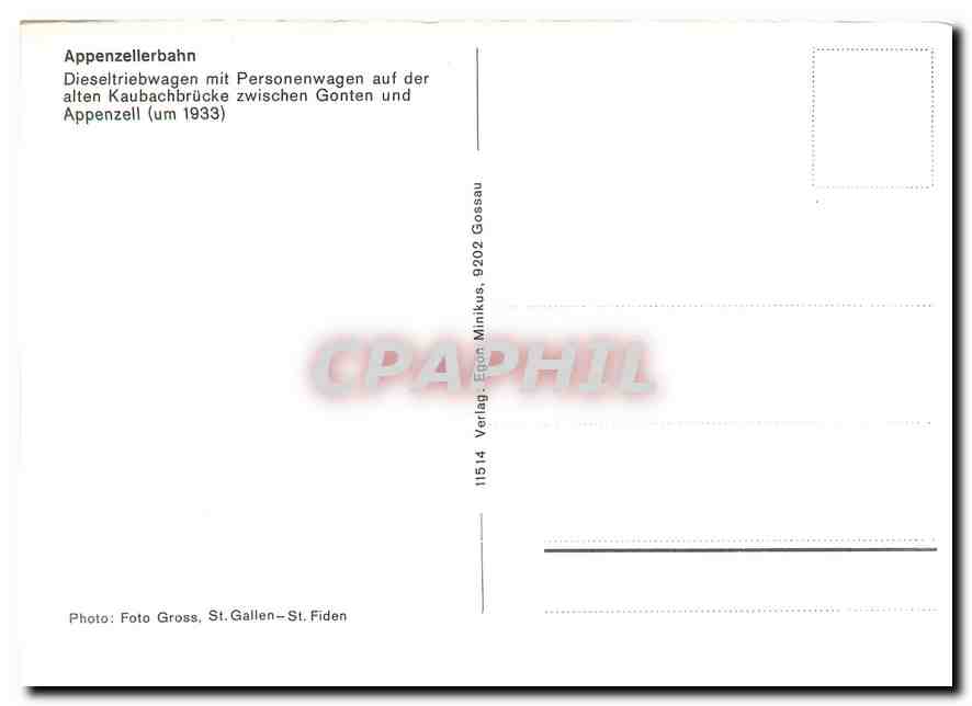 CPM Appenzellerbahn  — Rückseite