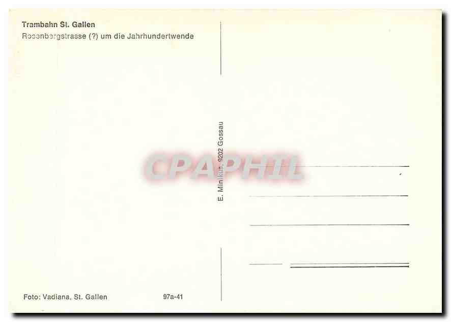 CPM Trambahn St Gallen  — Rückseite