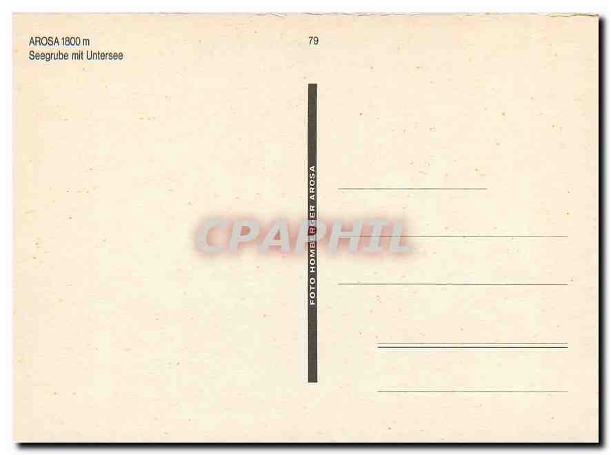 CPM Arosa  — Rückseite